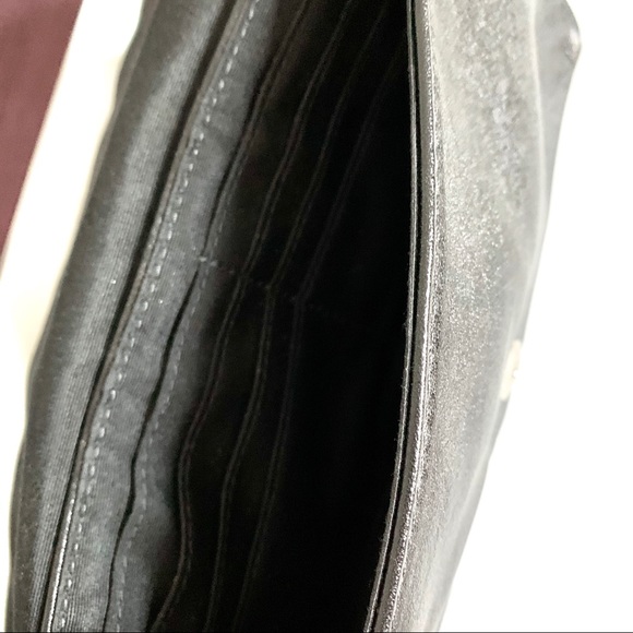 Black Leather Coach Wristlet - Picture 4 of 5